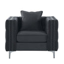 Gillian II Chair, Dark Gray Velvet Acme