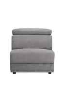 Alwin Modular - Armless Chair, Dark Gray Fabric Acme