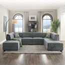 Bois Modular - Armless Chair, Gray Velvet Acme