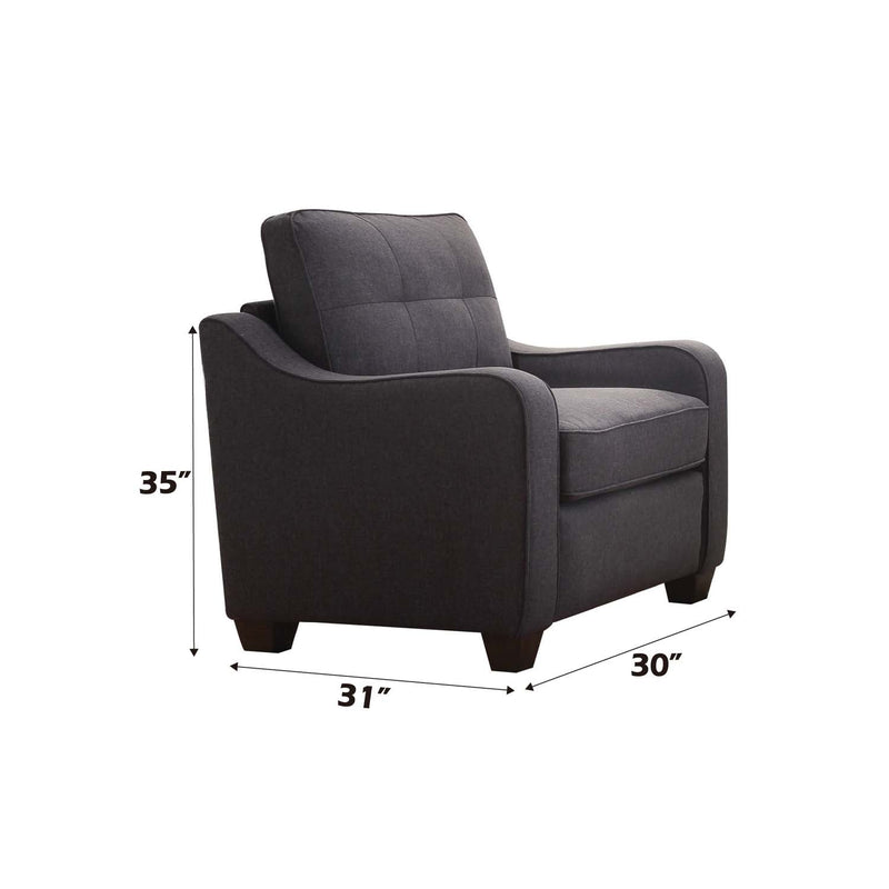 Cleavon II Chair, Gray Linen Acme