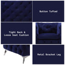 Atronia Chair, Blue Velvet Acme