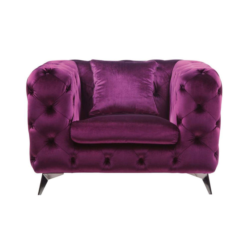 Atronia Chair, Purple Velvet Acme