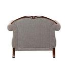 Miyeon Chair w/Pillow, Fabric & Cherry Finish Acme