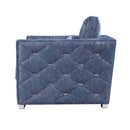 Emilia Chair w/Pillow, Two Tone Blue Fabric Acme