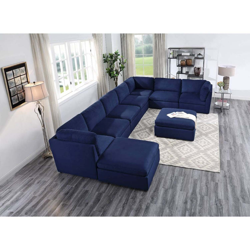 Crosby Modular - Armless Chair, Blue Fabric Acme