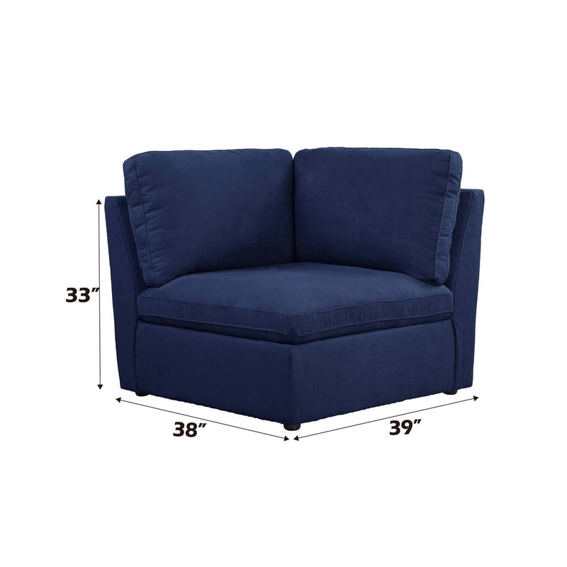Crosby Modular - Wedge, Blue Fabric Acme