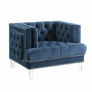Ansario Chair, Blue Velvet Acme