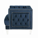 Ansario Chair, Blue Velvet Acme