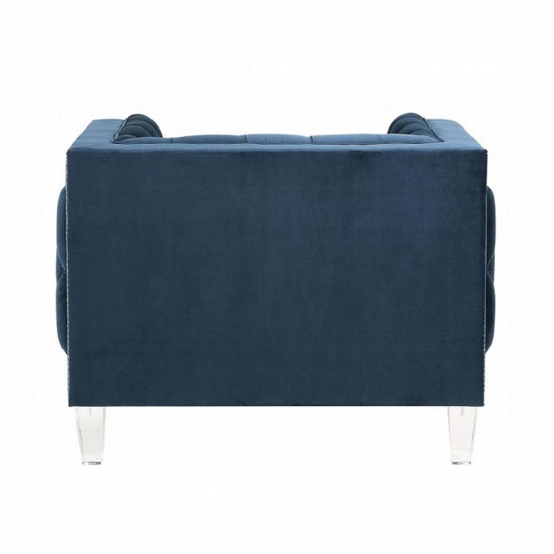 Ansario Chair, Blue Velvet Acme
