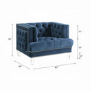 Ansario Chair, Blue Velvet Acme