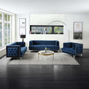 Ansario Chair, Blue Velvet Acme