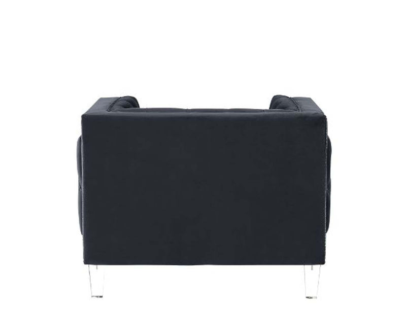 Ansario Chair, Charcoal Velvet Acme
