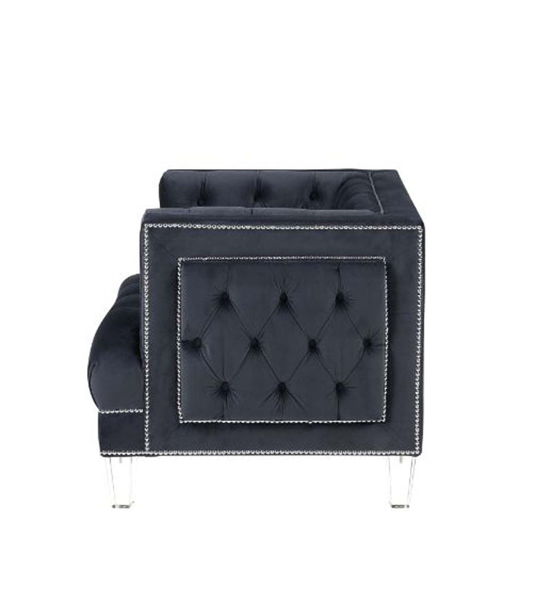 Ansario Chair, Charcoal Velvet Acme