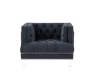 Ansario Chair, Charcoal Velvet Acme
