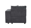 Silvester Modular - Right Facing Chair w/2 Pillows, Gray Fabric Acme