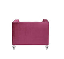 Heibero Chair, Burgundy Velvet Acme