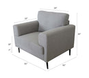 Kyrene Chair, Light Gray Linen Acme