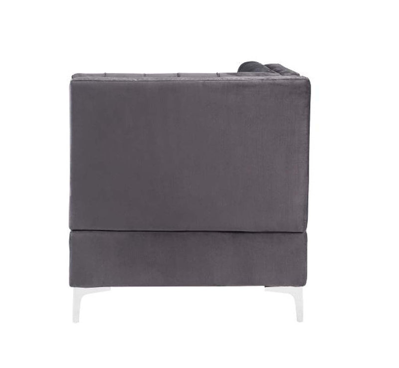 Jaszira Modular - Wedge, Gray Velvet Acme