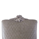 Dresden Chair w/Pillow, Faux Leather & Vintage Bone White Finish Acme