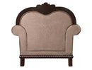 Chateau De Ville Chair w/Pillow, Fabric & Espresso Finish Acme