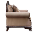 Chateau De Ville Chair w/Pillow, Fabric & Espresso Finish Acme