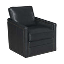 Rocha Swivel Chair w/Glider, Black Leather Aire Acme