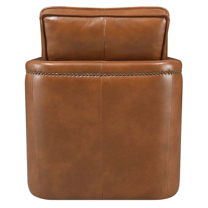 Rocha Swivel Chair w/Glider, Brown Leather Aire Acme