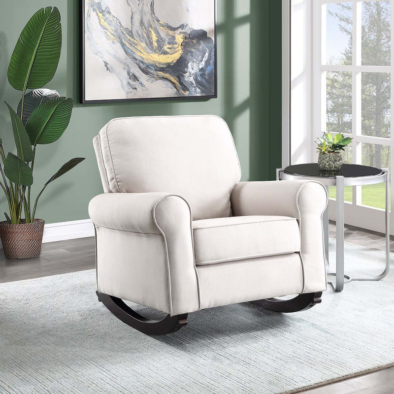 Elvin Rocking Chair, Beige Fabric Acme