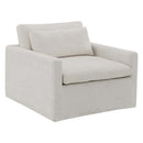 Frederick Swivel Chair w/Pillow, Ivory Fabric Acme