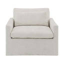Frederick Swivel Chair w/Pillow, Ivory Fabric Acme