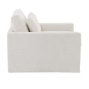 Frederick Swivel Chair w/Pillow, Ivory Fabric Acme