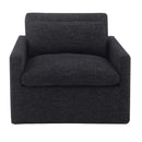 Frederick Swivel Chair w/Pillow, Dark Gray Fabric Acme