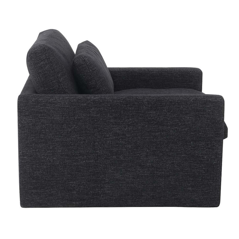 Frederick Swivel Chair w/Pillow, Dark Gray Fabric Acme