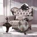 Benbek Chair w/Pillow, Fabric & Antique Oak Finish Acme