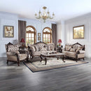 Benbek Chair w/Pillow, Fabric & Antique Oak Finish Acme
