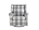 Patli Swivel Chair w/Glider, Gray Fabric Acme