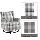 Patli Swivel Chair w/Glider, Gray Fabric Acme