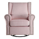 Tamaki Swivel Chair w/Glider, Pink Fabric Acme