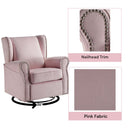 Tamaki Swivel Chair w/Glider, Pink Fabric Acme