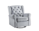 Zeger Swivel Chair w/Glider, Gray Fabric Acme