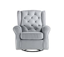 Zeger Swivel Chair w/Glider, Gray Fabric Acme