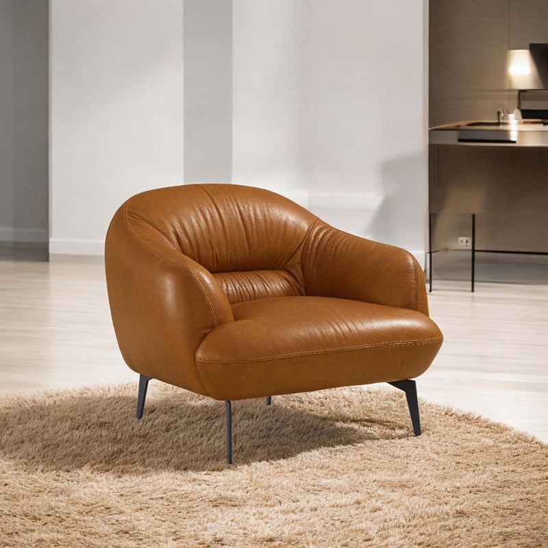 Leonia Chair, Cognac Leather Acme