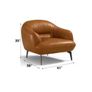Leonia Chair, Cognac Leather Acme