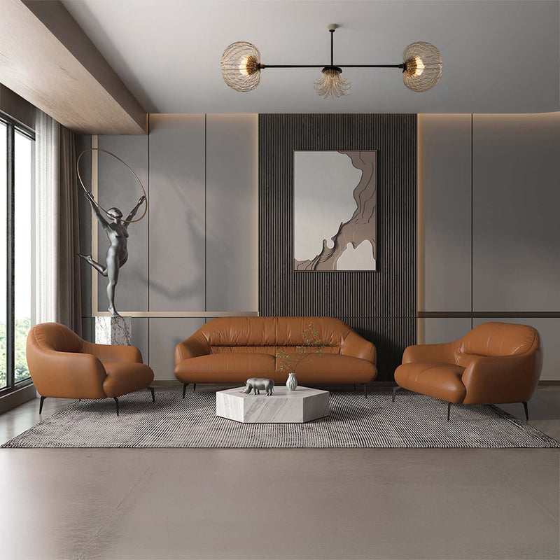 Leonia Chair, Cognac Leather Acme