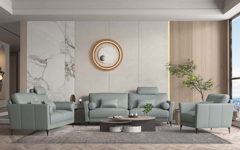 Tussio Chair w/Pillow, Watery Leather Acme