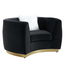 Achelle Chair w/Pillow, Black Velvet Acme