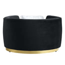 Achelle Chair w/Pillow, Black Velvet Acme