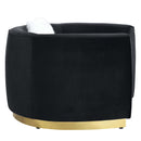 Achelle Chair w/Pillow, Black Velvet Acme