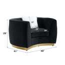 Achelle Chair w/Pillow, Black Velvet Acme