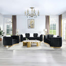 Achelle Chair w/Pillow, Black Velvet Acme